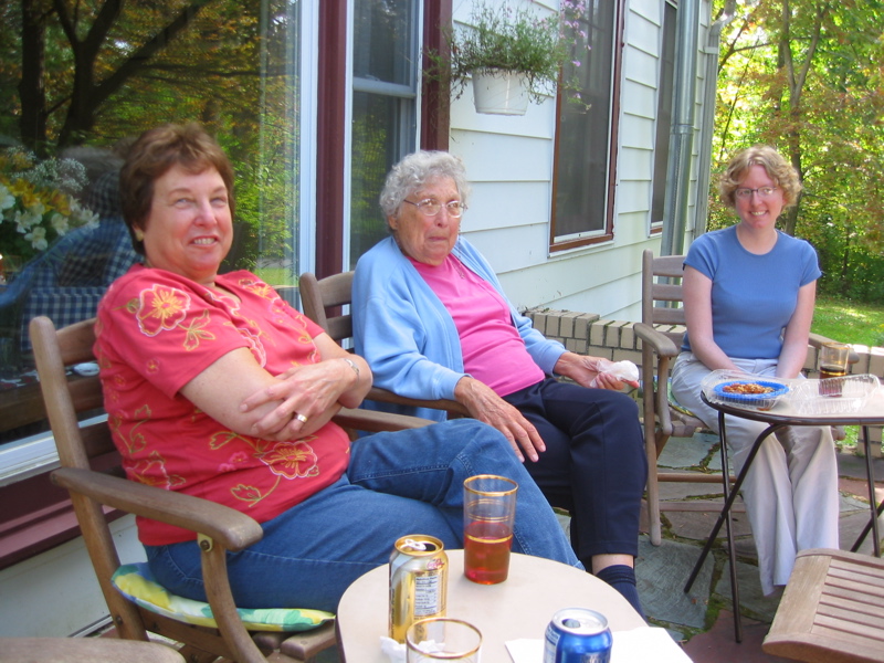 Judy Alice and Kerensa on the Terrace